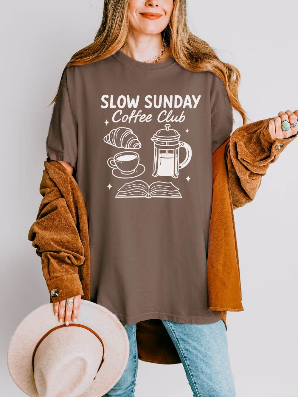 SlowSundayEspresso Slow Sunday Coffee Club Unisex Tee Comfort Colors Coffee Lover Short Sleeve Graphic T-Shirt - Image 1