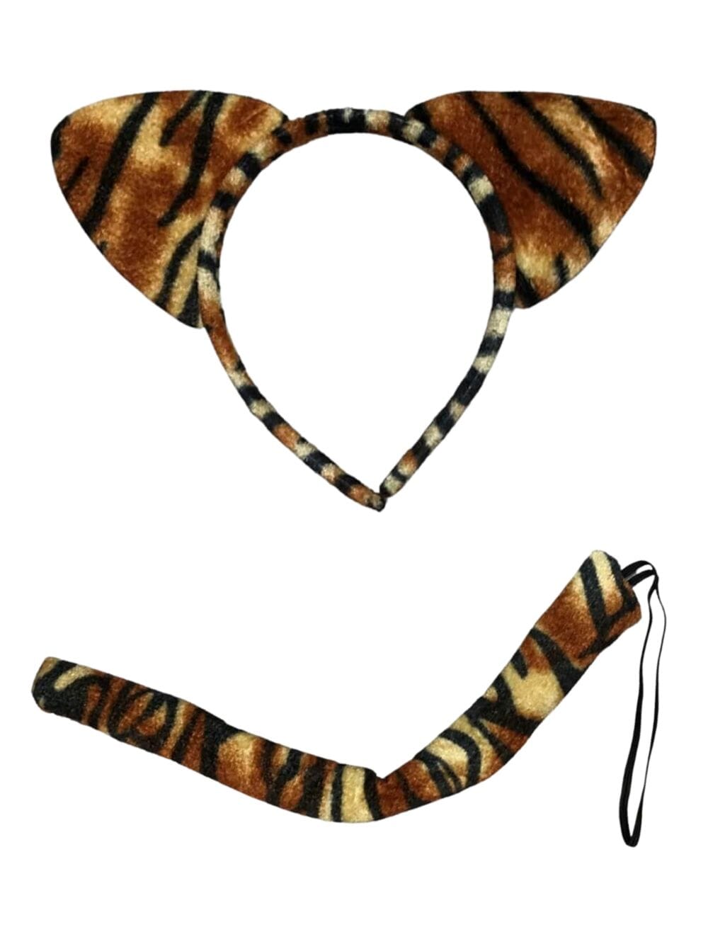 TigerHeadbandTail Tiger Headband Ears & Tail, Kid or Adult Size Costume Accessories Individual or Wholesale Bulk Multipack - Image 1